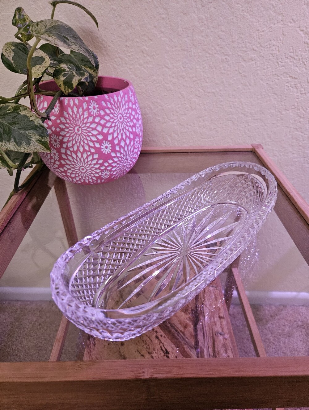 Waterford crystal Vintage Alana Pattern Ireland Celery condiment dish. - Picture 3 of 6